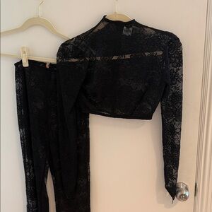 Nookie Black Lace coverup top and pants.